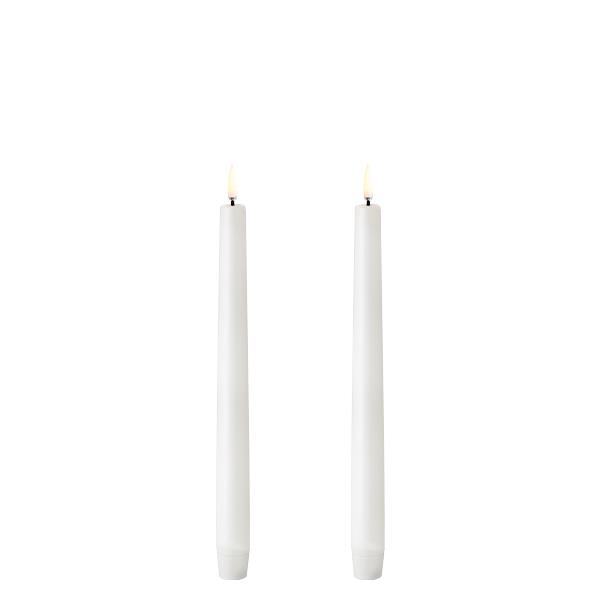 LED stagelys, Nordic white, Smooth, 2-pak, 2,3x25 cm