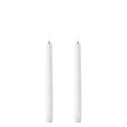 LED stagelys, Nordic white, Smooth, 2-pak, 2,3x25 cm