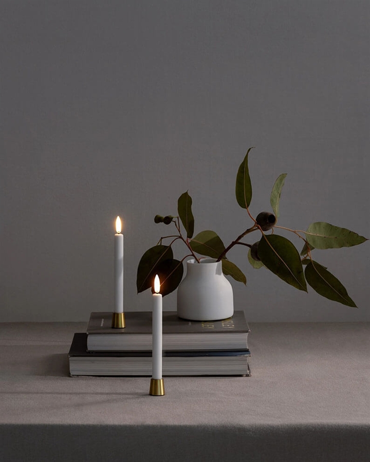 LED mini stagelys, Nordic White, Smooth, 2-pak, 1,3x13,8cm