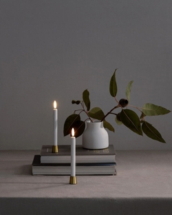 LED mini stagelys, Nordic White, Smooth, 2-pak, 1,3x13,8cm