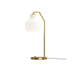 VL Ringkrone bordlampe, messing/blank opal