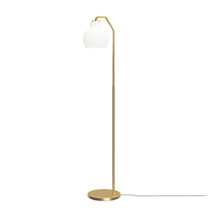 VL Ringkrone gulvlampe, messing/blank opal