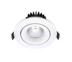 LED Downlight Tilt 10,9W, indbygning, mat hvid