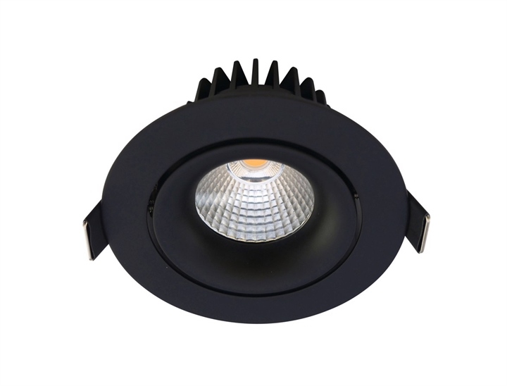 LED Downlight Tilt 10,9W, indbygning, sort