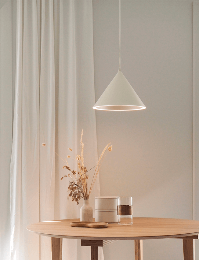 Annular pendel lille, hvid