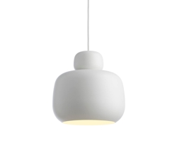 Stone pendel stor, hvid