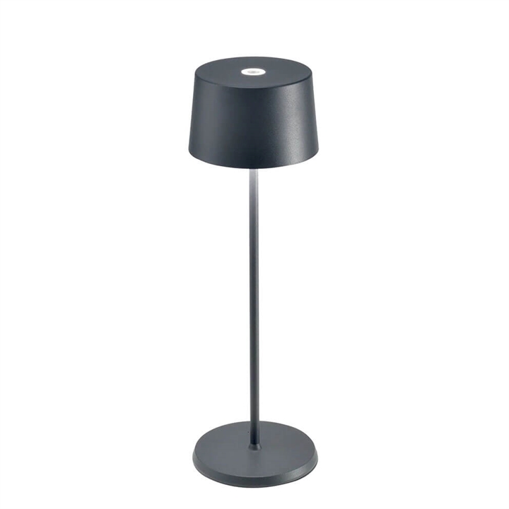 Olivia batterilampe / bordlampe, mørkegrå