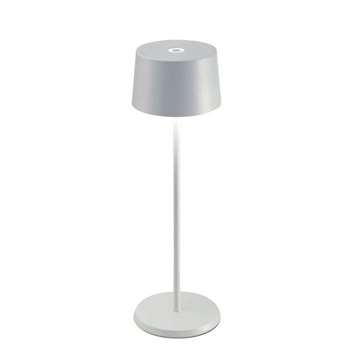 Olivia batterilampe / bordlampe, hvid