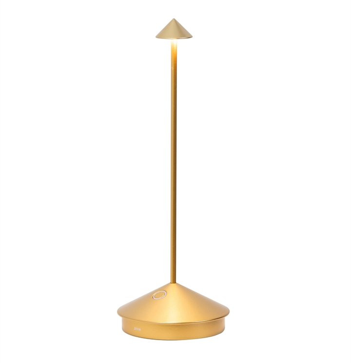 Pina batterilampe / bordlampe, guld