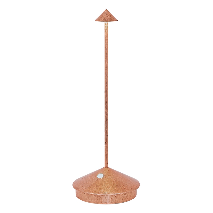 Pina batterilampe / bordlampe, antik kobber