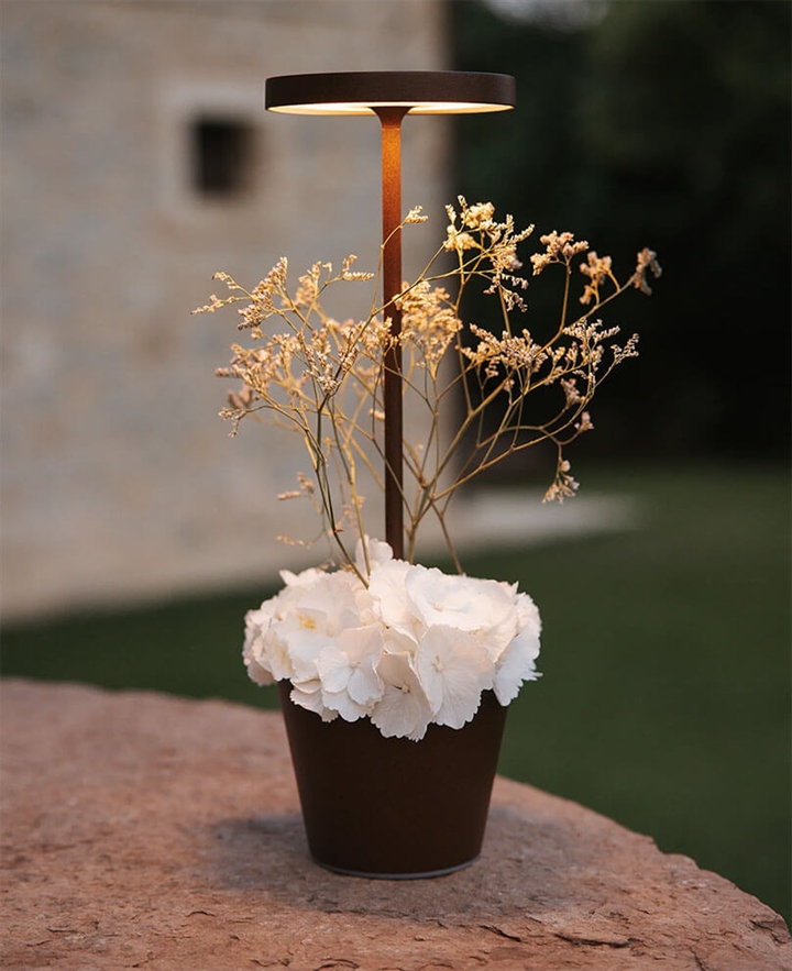 Poldina Reverso batterilampe / bordlampe, corten