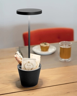 Poldina Reverso batterilampe / bordlampe, mørkegrå