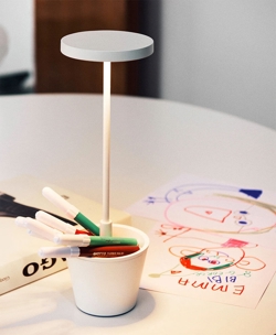 Poldina Reverso batterilampe / bordlampe, hvid