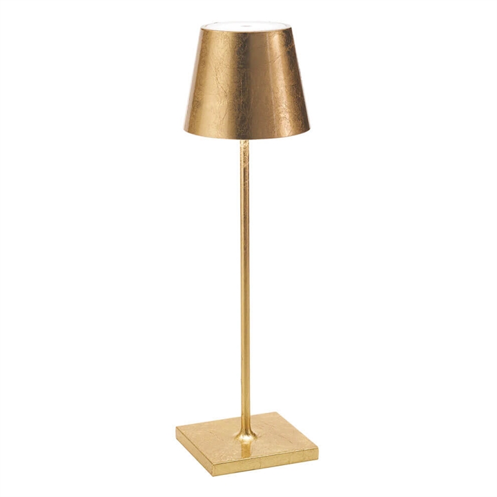 Poldina batterilampe / bordlampe, guld