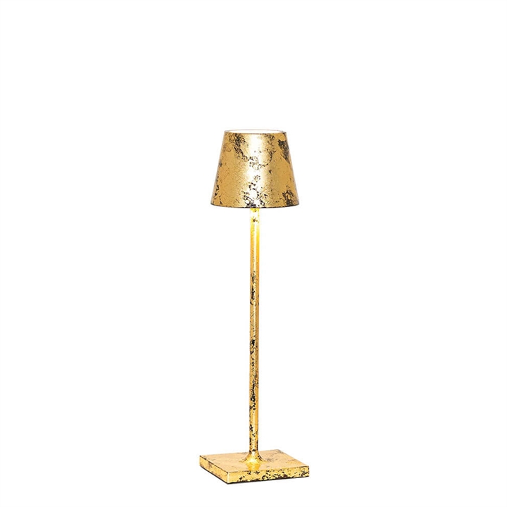 Poldina micro batterilampe / bordlampe, sort/guld