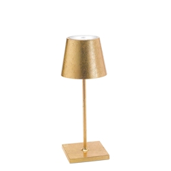 Poldina mini batterilampe / bordlampe, antik guld