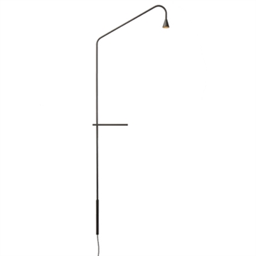 Austere bordlampe, bruneret (brun-sort)