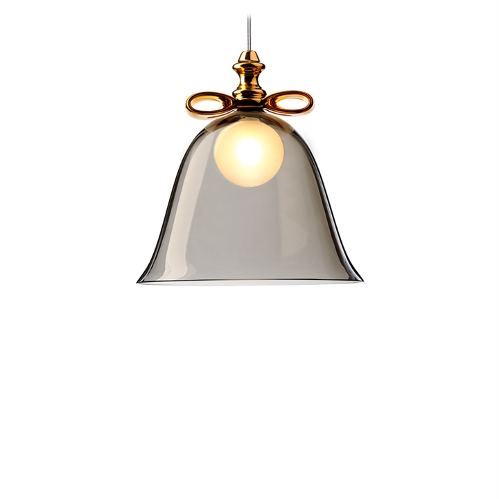 Bell Lamp pendel Large, guld/smoke
