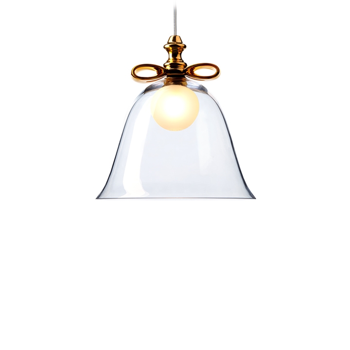 Bell Lamp Pendel Guld Transparent