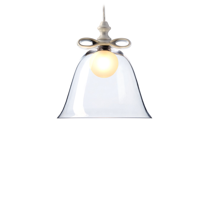 Bell Lamp pendel Large, hvid/transparent