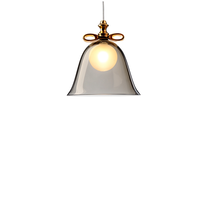 Bell Lamp pendel Small, guld/smoke