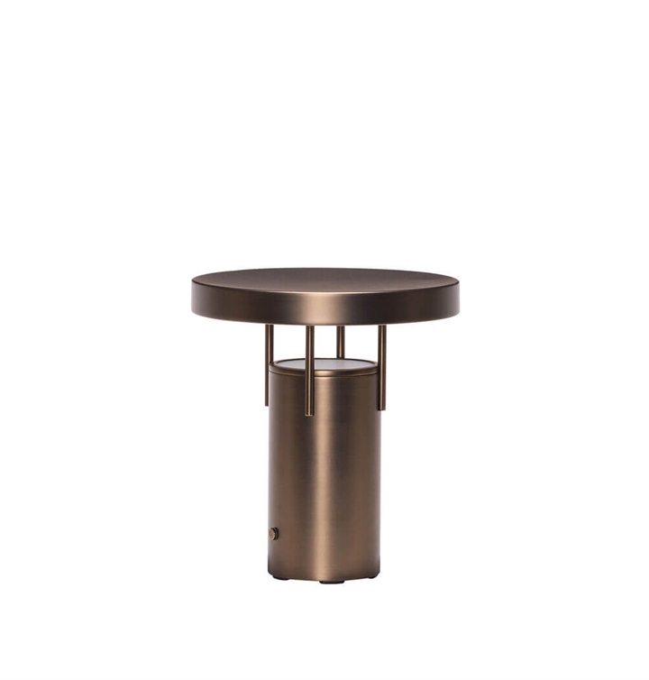 BringMe Portable Mini bordlampe / batterilampe, bruneret messing