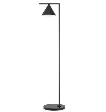 Captain Flint gulvlampe, sort/sort marmor