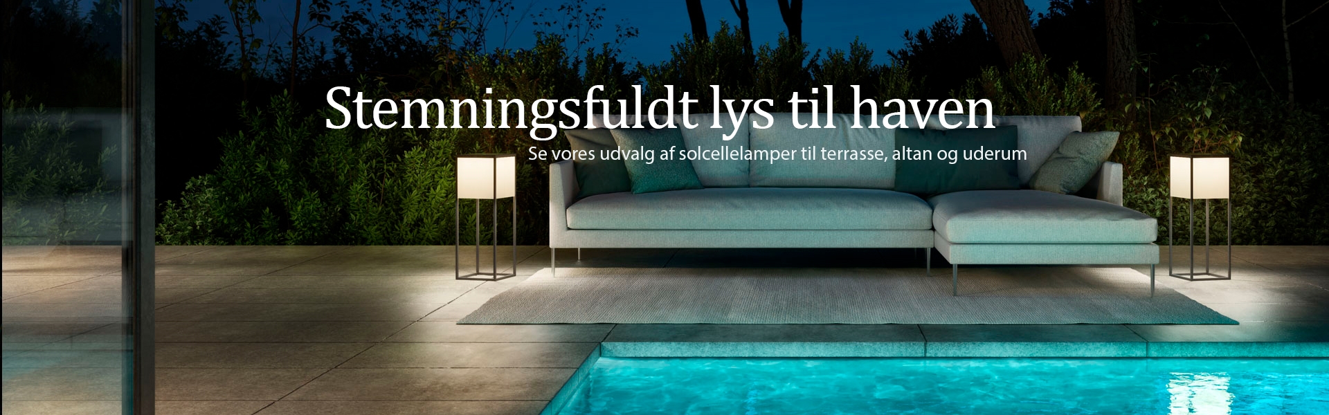Køb solcellelamper til terrasse, altan og uderum hos Lamper.dk