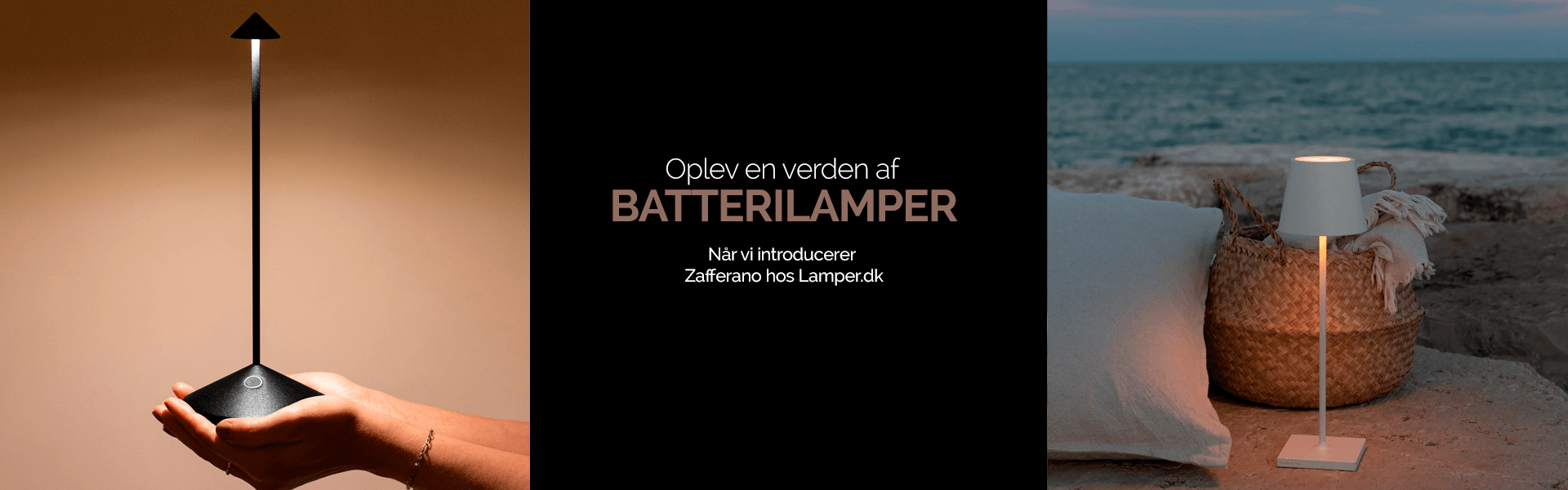 Oplev et univers af batterilamper | Lamper.dk præsenterer nu Zafferano i sortimentet