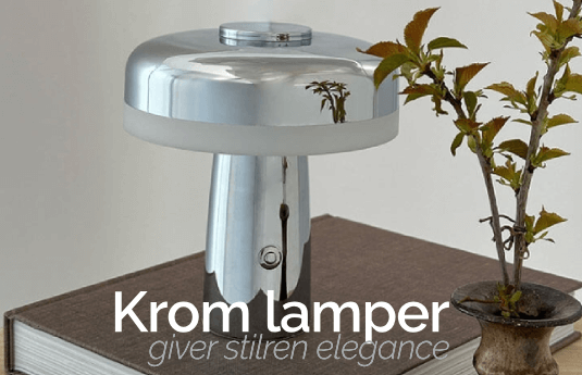 Krom lamper | Tilføj stilren elegance til din bolig | Lamper.dk