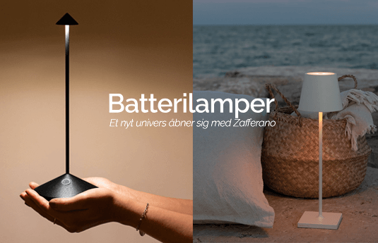 Oplev et univers af batterilamper | Lamper.dk præsenterer nu Zafferano i sortimentet