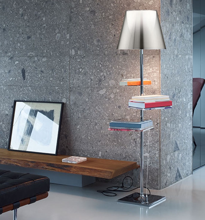 Bibliotheque National Gulvlampe, Sølv