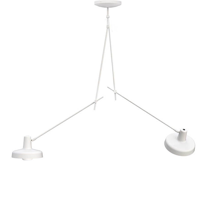 ARIGATO 2 loftlampe (lange arme) dobbelt, hvid