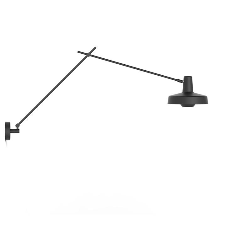 ARIGATO lang væglampe m/ledning, sort