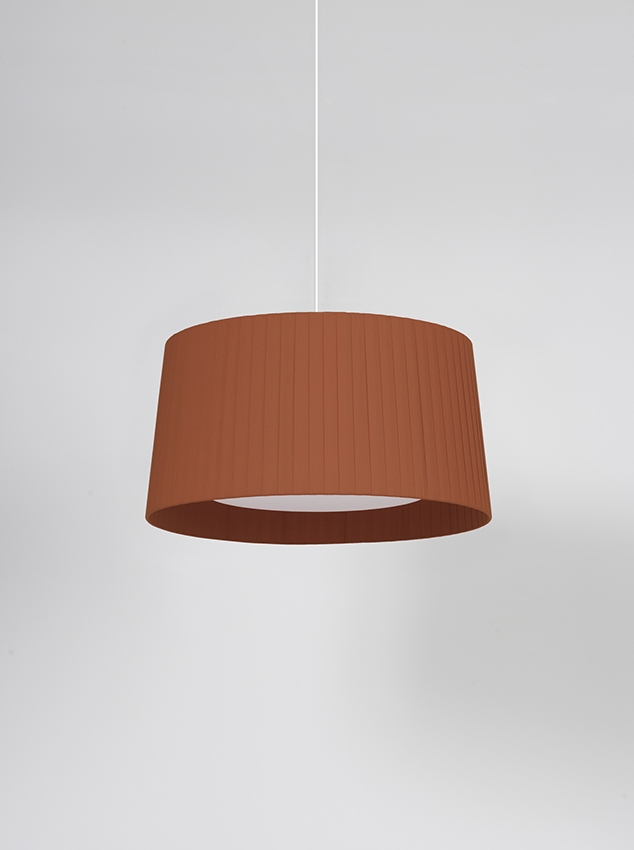 GT5 pendel Ø62, terracotta m/hvidt ophæng