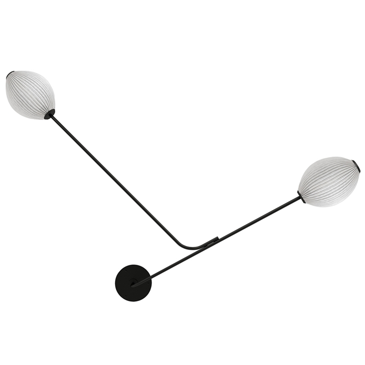 Satellite væglampe / loftlampe, hvid