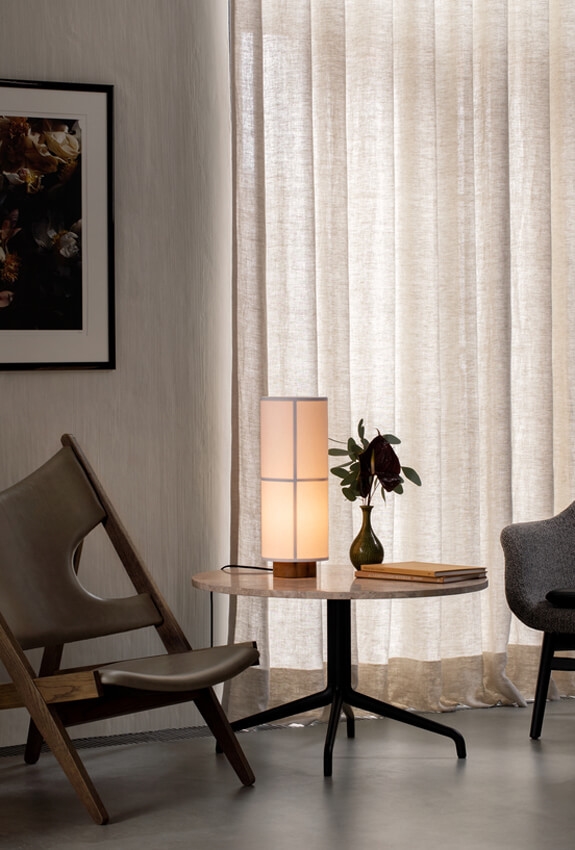 Hashira bordlampe, hvid