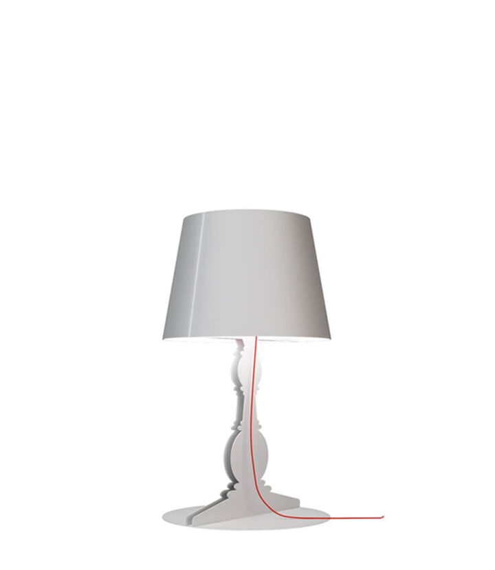 Demí bordlampe L, hvid