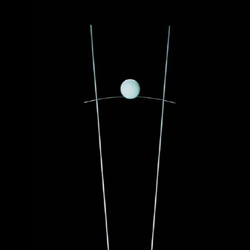 Ilios gulvlampe, sølv