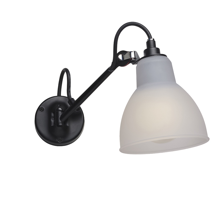 Lampe Gras No 104 Badeværelse væglampe, sort/polycarbonat