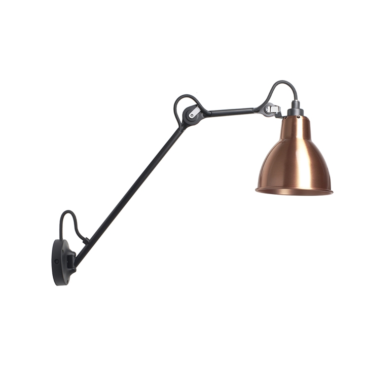 Udstillingslampe: Lampe Gras No 122 væglampe, sort/kobber
