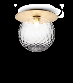 Liila 1 large væglampe / loftlampe IP44, nordic guld/klar