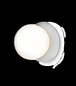 Liila 1 medium væglampe / loftlampe IP44, light silver/opal