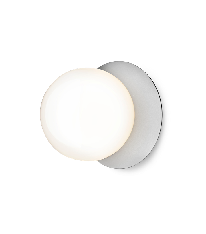 Liila 1 væglampe / loftlampe IP44, light silver/opal