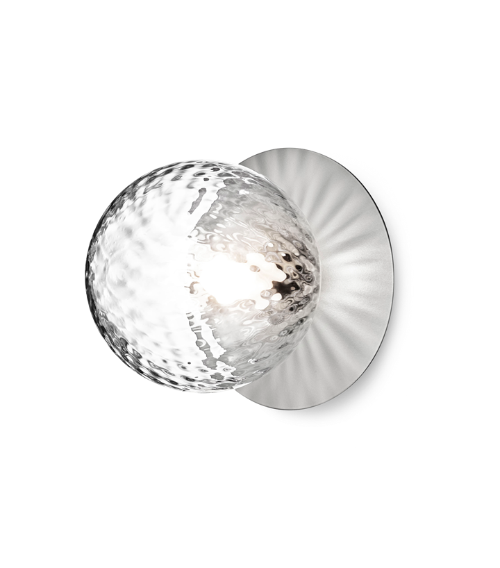 Liila 1 væglampe / loftlampe IP44, light silver/klar