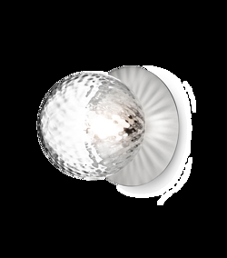 Liila 1 medium væglampe / loftlampe IP44, light silver/klar