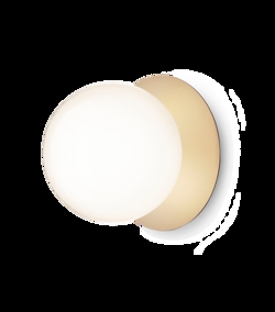 Liila 1 large væglampe / loftlampe IP44, nordic guld/opal