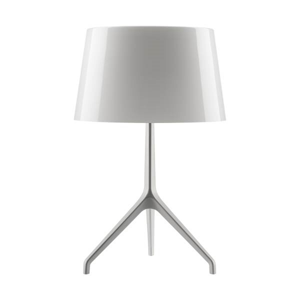 Lumiere XXL bordlampe, aluminium/hvid