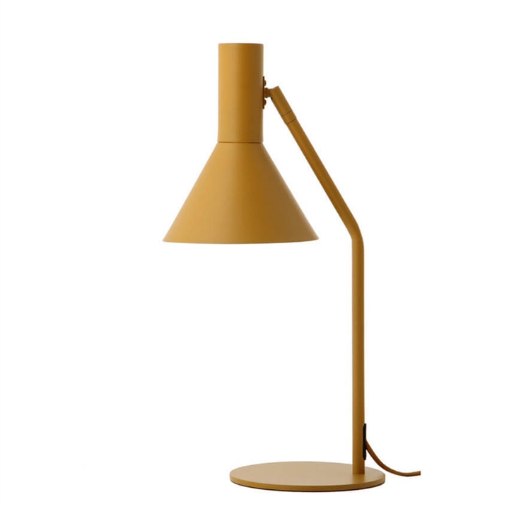 LYSS bordlampe, mat mandelfarvet