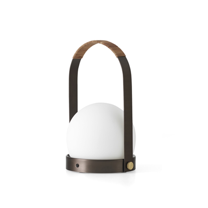 Carrie LED Lampe, bronzed messing/læder